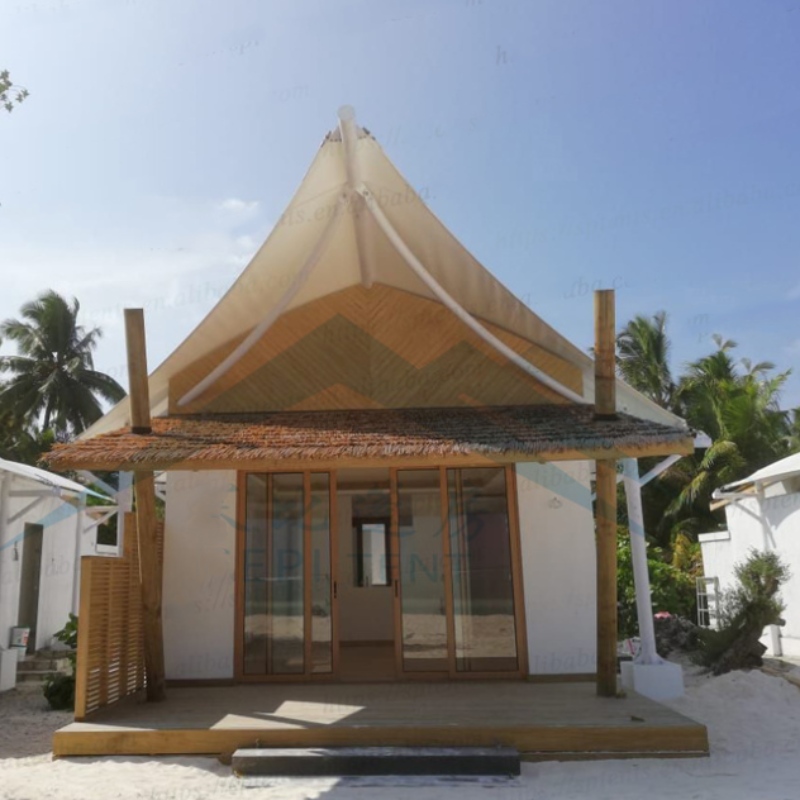 몰디브 해빈 리조트 호텔 숙박 텐트
